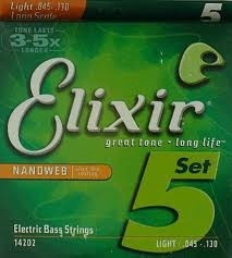 Струны для бас-гитары Elixir 5S NW L L