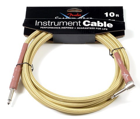 FENDER CUSTOM SHOP PERFORMANCE SERIES CABLE 10&#039;, Angled, Tweed