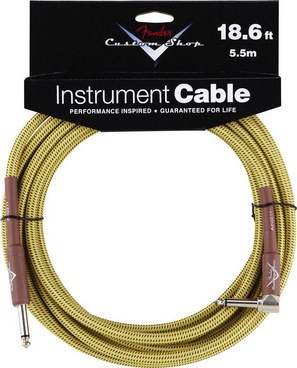 Инструментальный кабель FENDER CUSTOM SHOP PERFORMANCE SERIES CABLE 18.6&#039;, Angled, Tweed