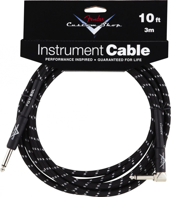 Инструментальный кабель FENDER PERFORMANCE SERIES CABLE BOWL 10&#039;, Angled, Black