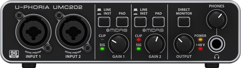Аудиоинтерфейс Behringer U-PHORIA UMC202