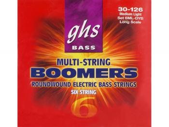 Струны для  бас-гитары GHS 6ML-DYB 6 STRING BOOMERS MEDIUM LIGHT 030-126