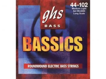 Струны для  бас-гитары GHS ML6000 BASS BASICS MEDIUM LIGHT 044-102