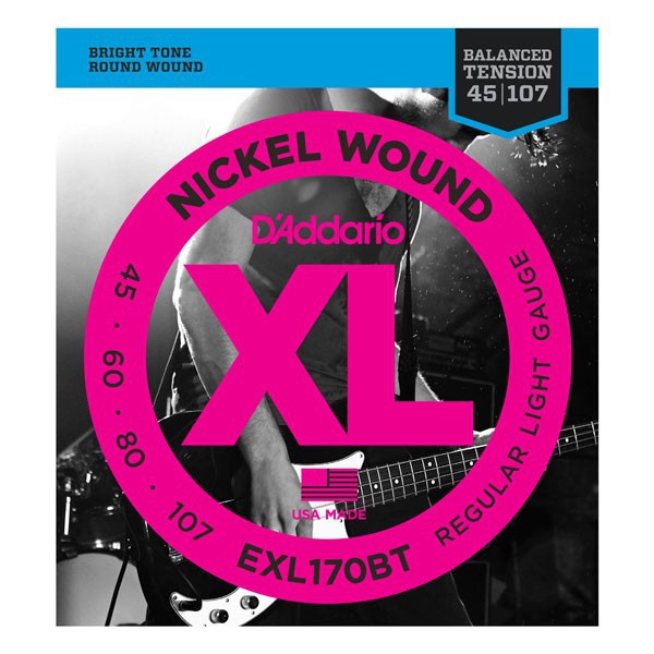 Струны для бас-гитары D`ADDARIO EXL170BT XL BALANCED TENSION