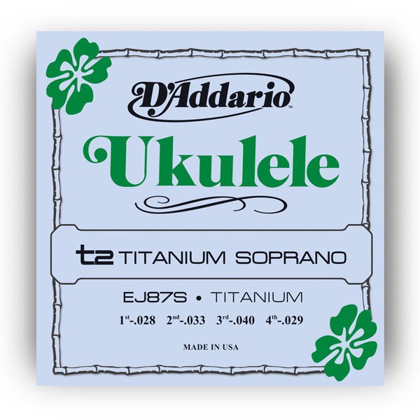 Струны для укулеле D`ADDARIO EJ87S TITANIUM UKULELE