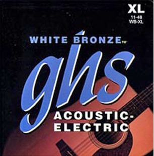 Струны для акустической гитары GHS STRINGS WB-XL WHITE BRONZE