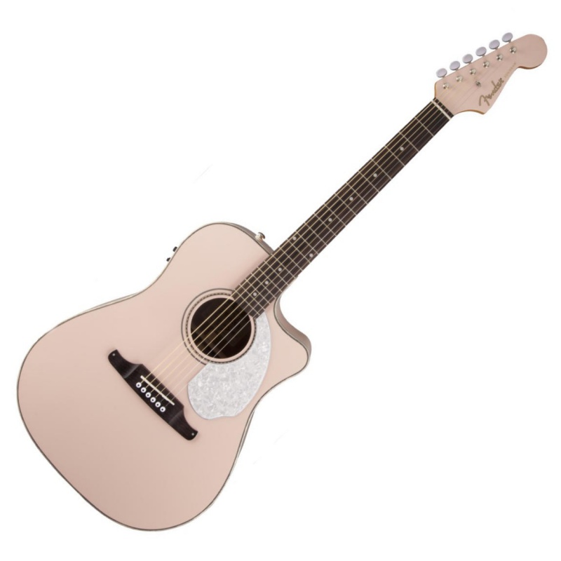 Электроакустическая гитара FENDER SONORAN SCE SHELL PINK