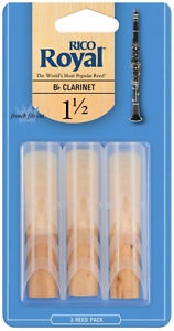Трость для кларнета RICO Rico Royal - Bb Clarinet #1.5 - 3-Pack