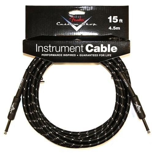 Инструментальный кабель Fender CUSTOM SHOP CABLE 15&#039; BLACK TWEED