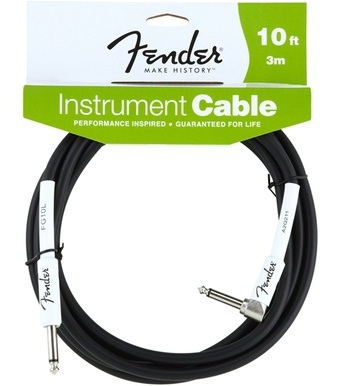 Инструментальный кабель FENDER PERFORMANCE INSTRUMENT CABLE 10&#039; ANGLED BK