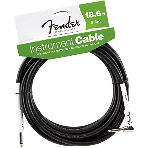 Инструментальный кабель FENDER PERFORMANCE INSTRUMENT CABLE 18,6&#039; BK ANGLED