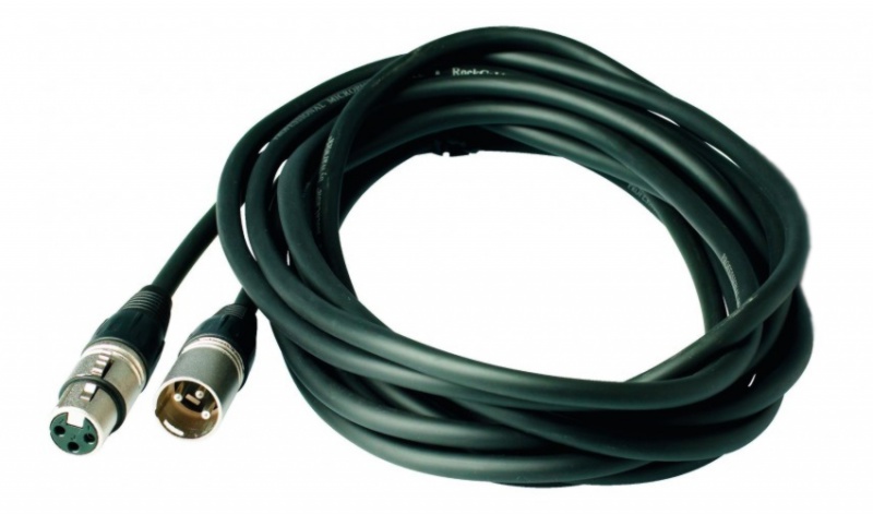 Микрофонный кабель ROCKCABLE RCL30303D7 Мікрофонний кабель, XLR-f - XLR-m, діам. 7 мм, 3 м, чорний