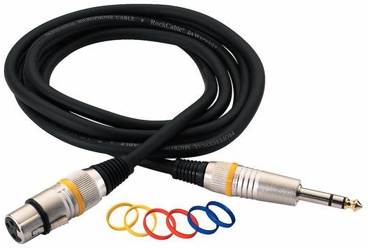 Микрофонный кабель ROCKCABLE RCL 30383 D6 F BA мікрофонний кабель XLR-F - 1/4&quot; TRS Jack, 3м