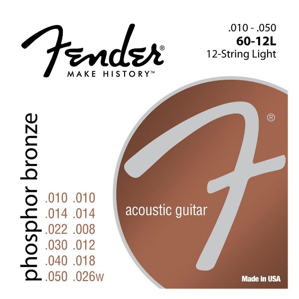 Струны для акустической гитары FENDER 60-12L