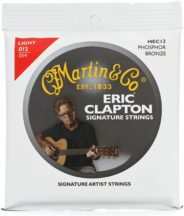 Струны для гитары Martin MEC12 Clapton's Choice Phosphor Bronze Light (12-54)