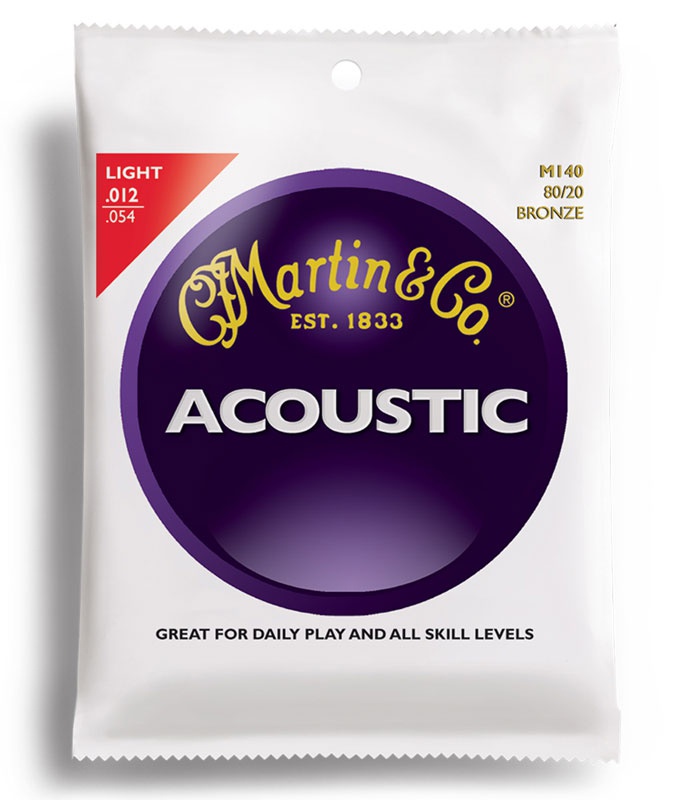 Струни для гітари Martin M140X Traditional Acoustic 80/20 Bronze Light (12-54)