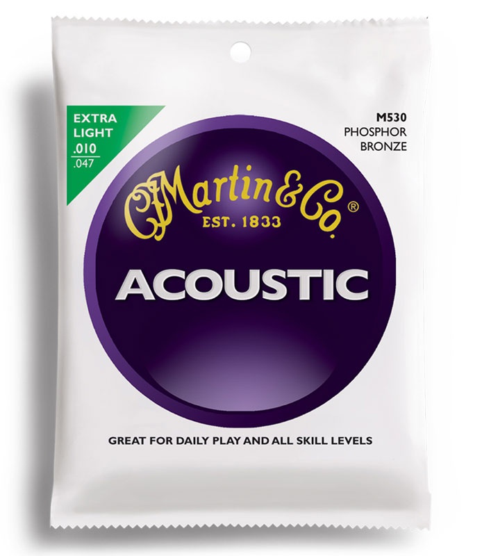 Струни для гітари Martin M530 Traditional Acoustic 92/8 Phosphor Bronze Extra Light (10-47)