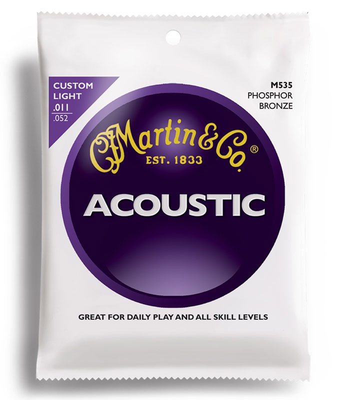 Струни для гітари Martin M535 Traditional Acoustic 92/8 Phosphor Bronze Custom Light (11-52)