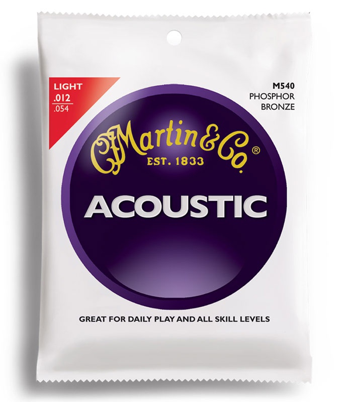 Струни для гітари Martin M540 Traditional Acoustic 92/8 Phosphor Bronze Light (12-54)