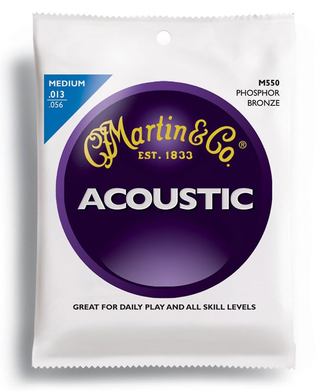 Струни для гітари Martin M550 Traditional Acoustic 92/8 Phosphor Bronze Medium (13-56)