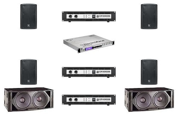 Комплект  Electro-Voice Спецификация №15 (ZX5, 2 X-Sub, DC-One, CP3000)