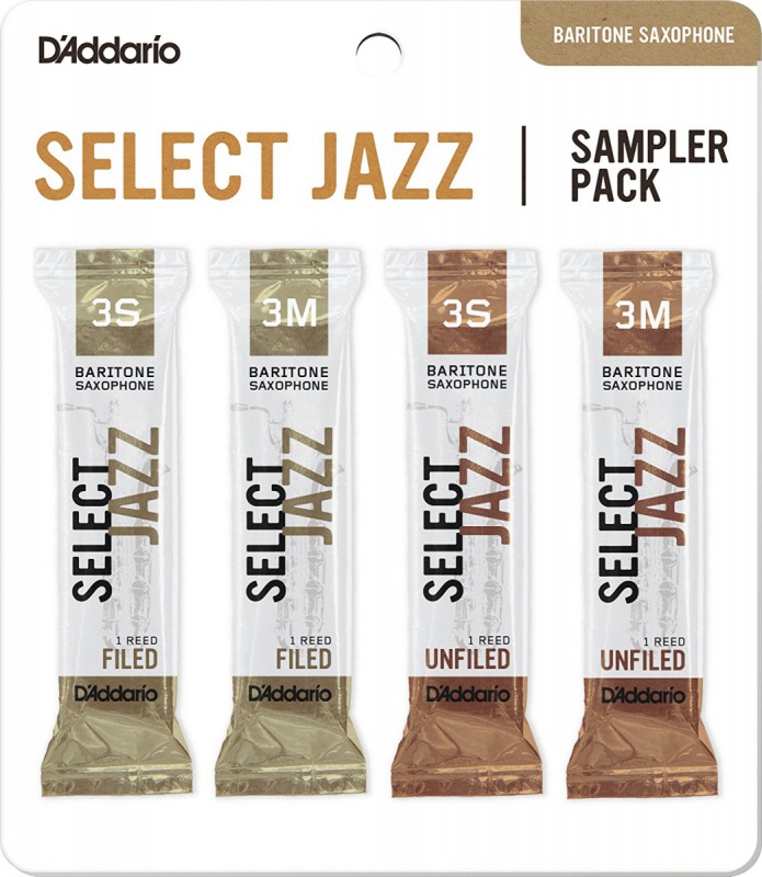 Набор тростей D&#039;Addario Select Jazz Reed Sampler Pack - Baritone Sax 3S3M