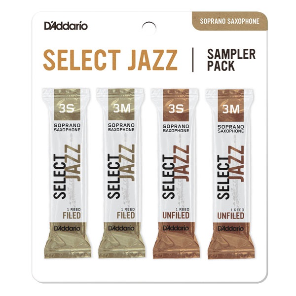Трость D&#039;Addario Select Jazz Reed Sampler Pack - Soprano Sax 3S/3M