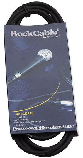 Мікрофонний кабель RockCable RCL30303 D6 мікрофонний кабель XLR-M - XLR-F RockCable 30303 D6 3м