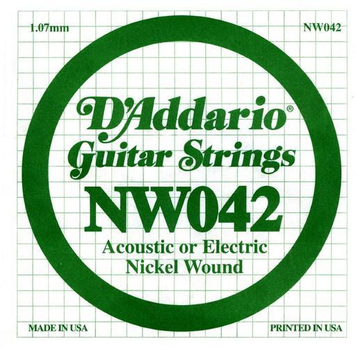 Струна для електрогітари D`ADDARIO NW042 XL Nickel Wound 042