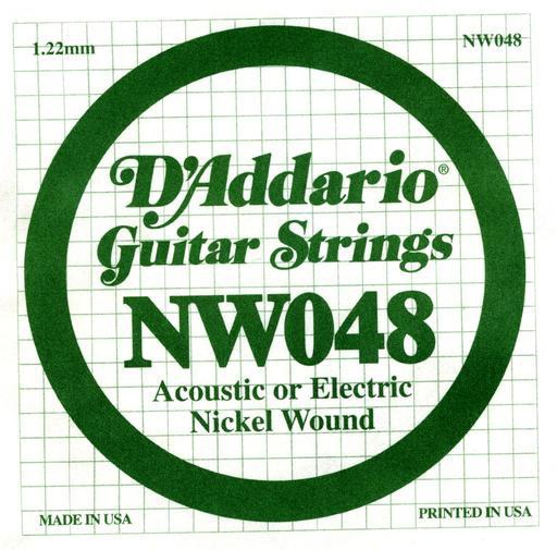 Струна для електрогітари D`ADDARIO NW048 XL Nickel Wound 048