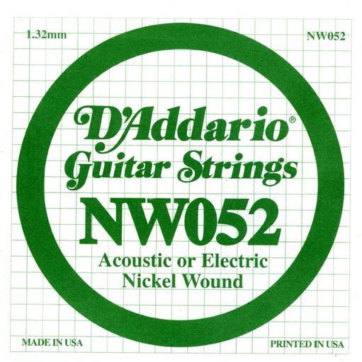 Струна для электрогитары D`ADDARIO NW052 XL Nickel Wound 052