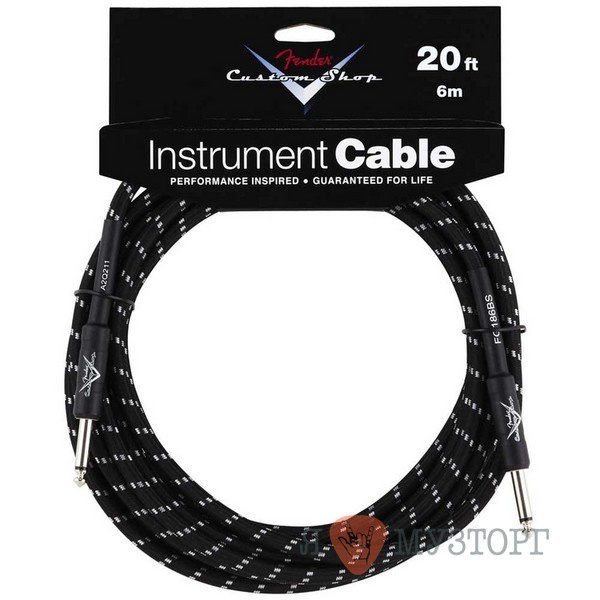 Инструментальный кабель Fender Custom Shop Cable 20 Black Tweed