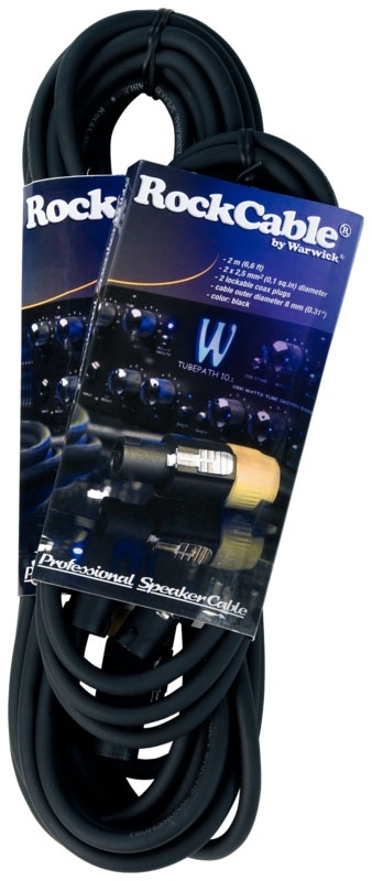 Акустический кабель ROCKCABLE Акустичний кабель, 2хSpeakon, AWG10, диам.2x2.5мм, 20м, чорний
