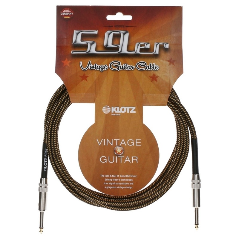 Инструментальный кабель KLOTZ 59 VINTAGE PRO GUITAR CABLE 3 M