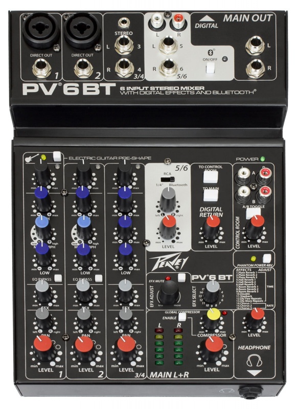 Микшерный пульт Peavey PV6 BT