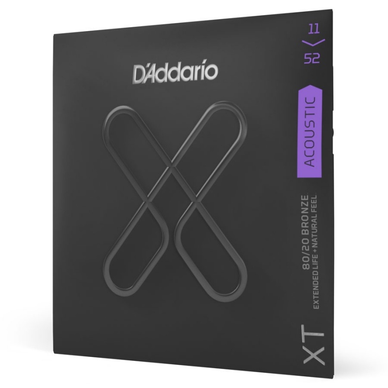 Струни для гітари D`ADDARIO XTABR1152 XT 80/20 Bronze Custom Light 11-52