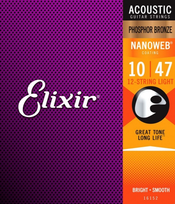 Струны для гитары Elixir PB NW 12 L