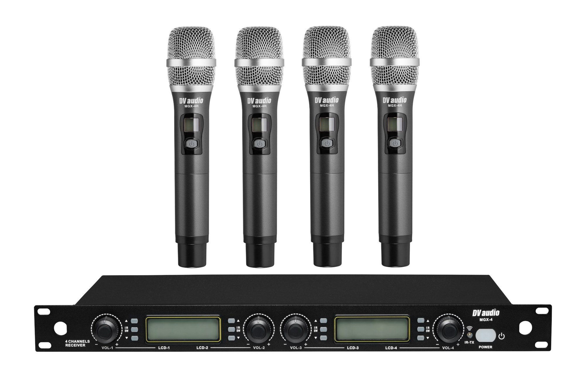 Радіомікрофон Радіосистема DV audio MGX-44H з ручними мікрофонами