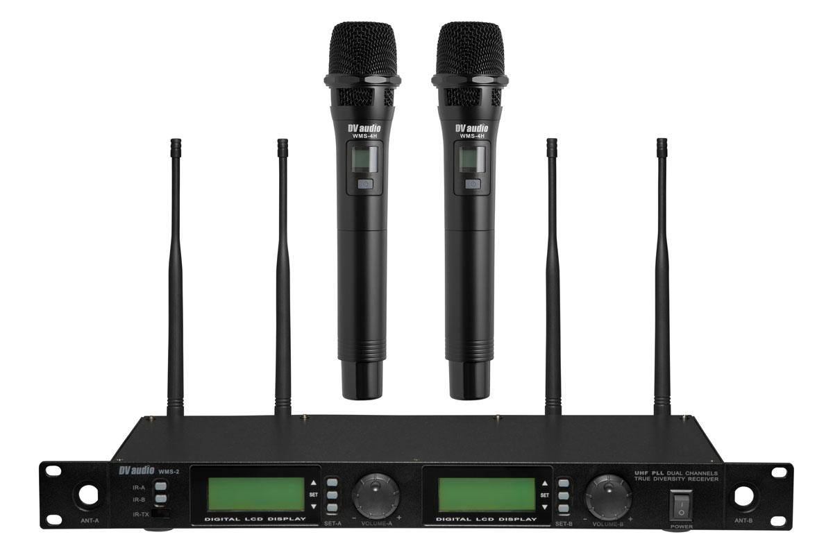 Радіомікрофон Радіосистема DV audio WMS-24H з ручними мікрофонами