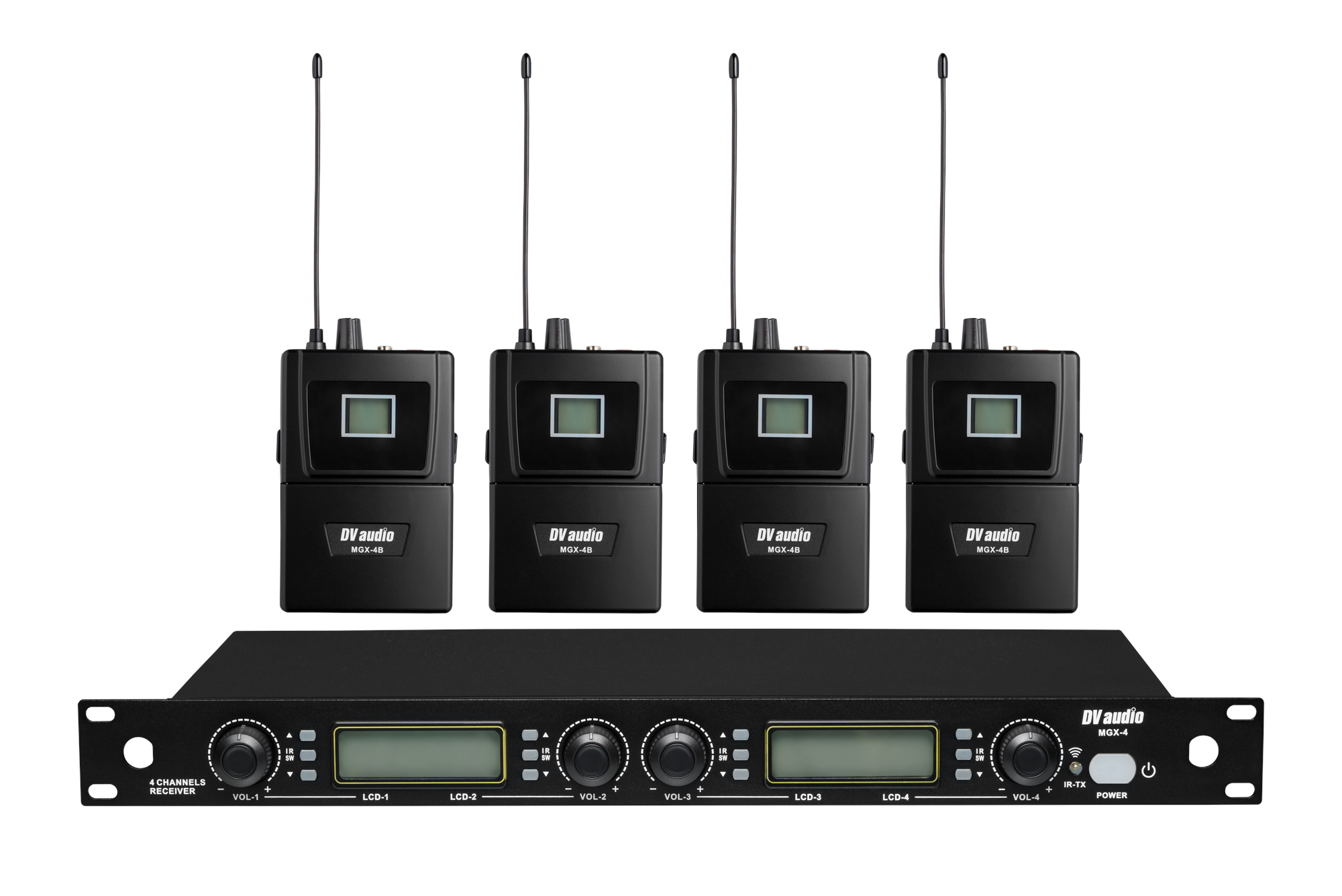 Радіомікрофон Радіосистема DV audio MGX-44B з петличними мікрофонами