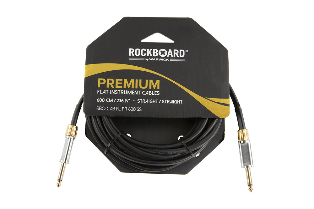 Інструментальний кабель ROCKBOARD Premium Flat Instrument Cable, Straight/Straight (600 cm)