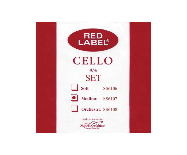 Струни для віолончелі Super-Sensitive Red Label SS6107 (Medium)