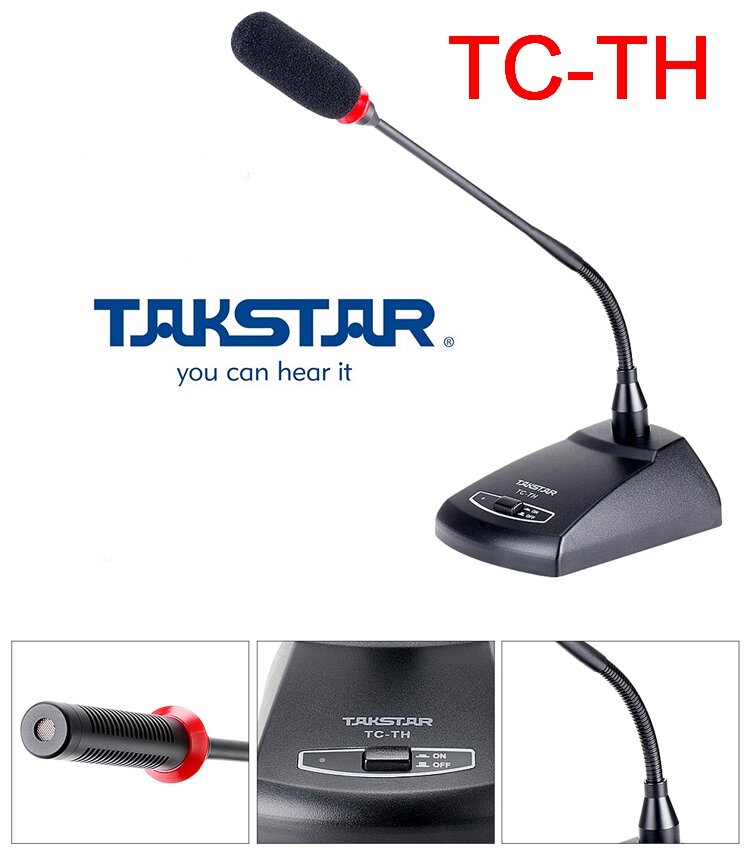 Микрофон для кафедры TC-TH Takstar Настільний конференц мікрофон для 4х канальної радіосистеми Takstar TC4R (обрана опція до приймача TC4R)