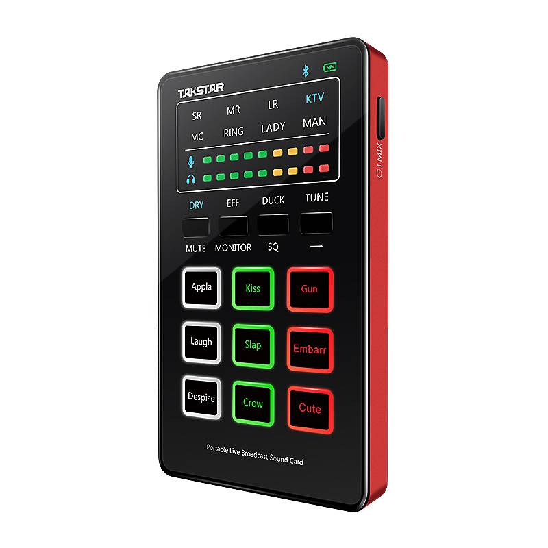 Звуковая карта Портативная звуковая карта для веб-трансляций Такстар MX1 mini