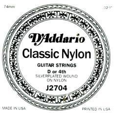 Струна для классической гитары D&#039;ADDARIO J2704 SILVER CLASSICS CLEAR NYLON D