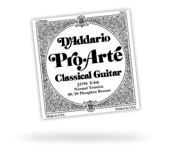 Струна D для классической гитары D`Addario Pro Arte 80/20 Bronze Wound Normal Tension J4704