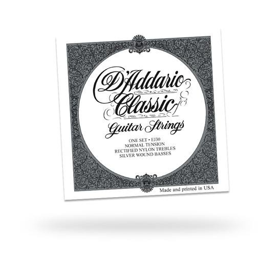 Струны для классической гитары D'ADDARIO EJ30 Rectified Classics Normal Tension