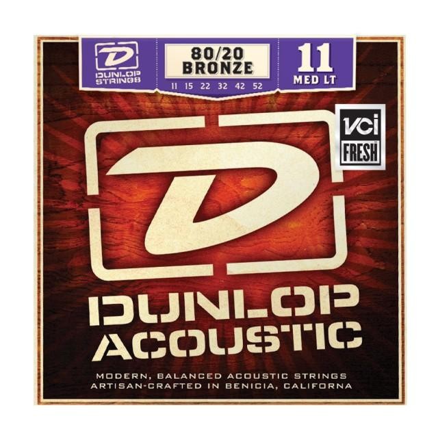 Струни для акустичної гітари DUNLOP DAB1152 80/20 BRONZE MEDIUM LIGHT