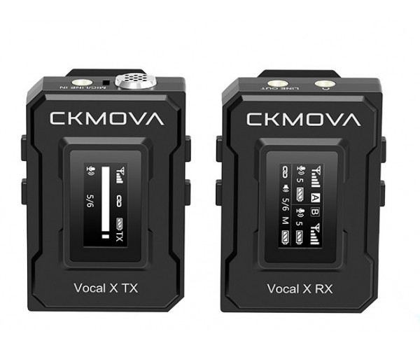 Мікрофон для подкастингу Радіосистема (мікрофон бездротовий) CKMOVA Vocal X V1 (Чорний)