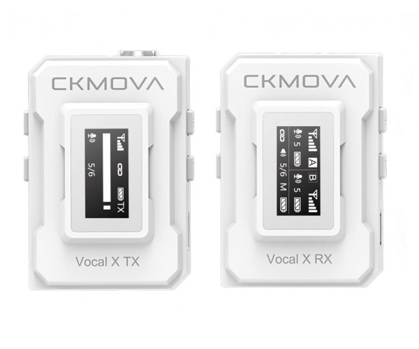Мікрофон для подкастингу Мікрофон бездротовий CKMOVA Vocal X V1W (Білий)